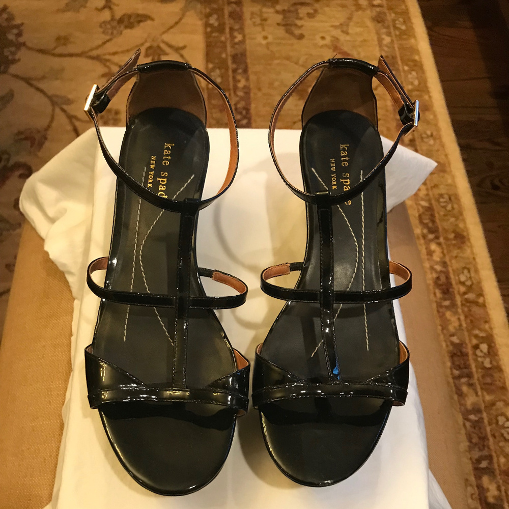Kate Spade SIZE 8 1/2 M shoes Patent Leather Black